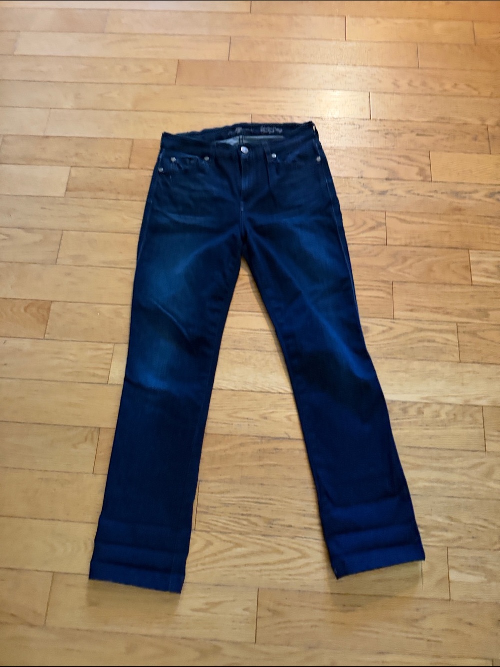 7 For All Mankind Women's Skinny Jeans in Dark Blue Wash